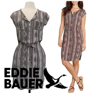 Eddie Bauer | Woven Shirt Dress Printed Gauze | T8 (8 Tall)